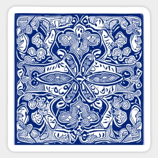 Paisley Print - Blue Aesthetic Sticker